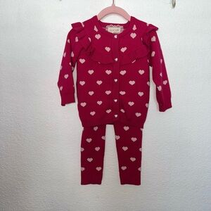 Knit Cardigan with Lace Trim